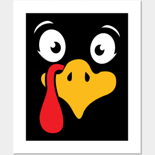 Thanksgiving Turkey Face Posters and Art